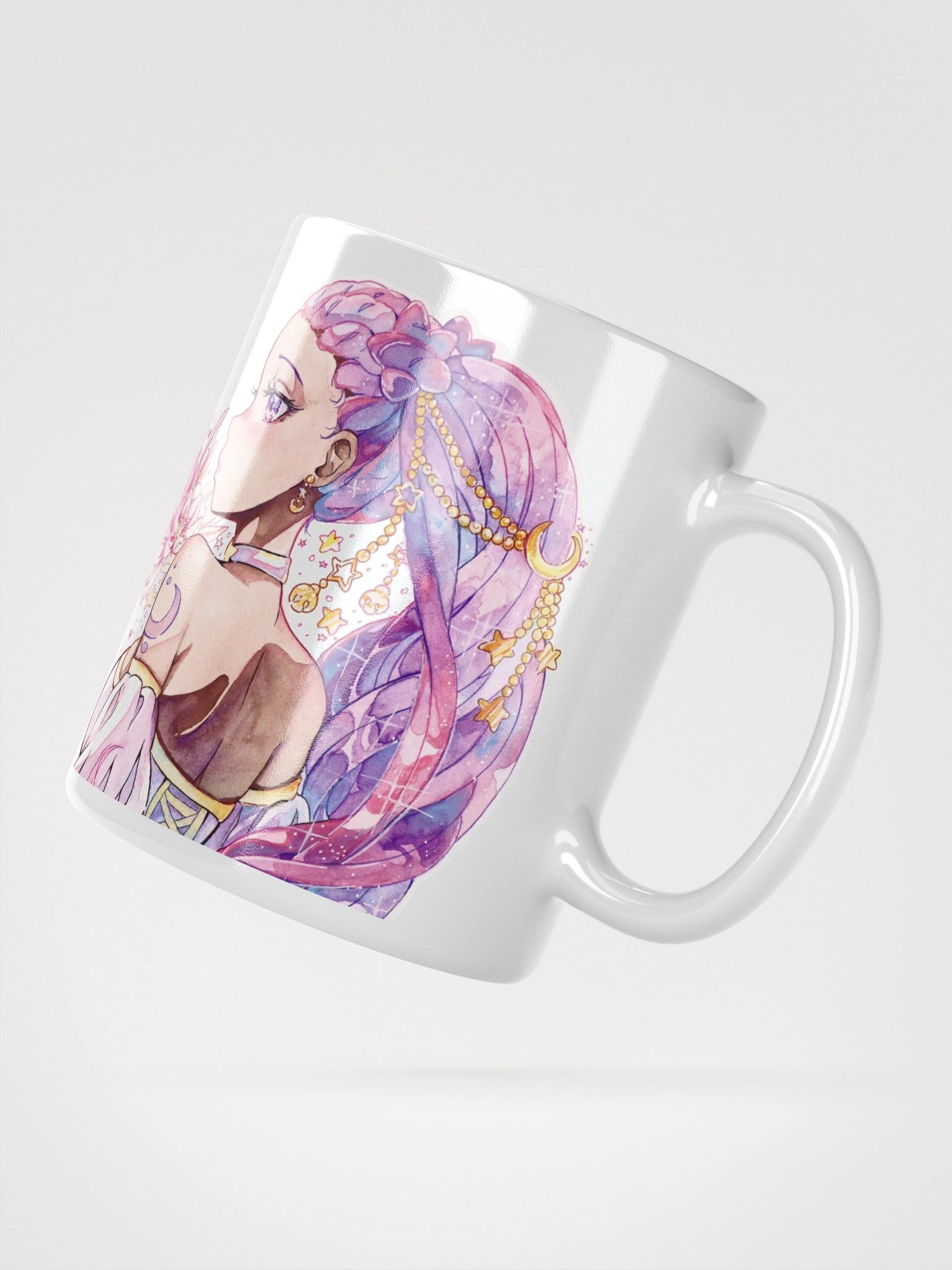 Moonflower White Glossy Mug product image (6)