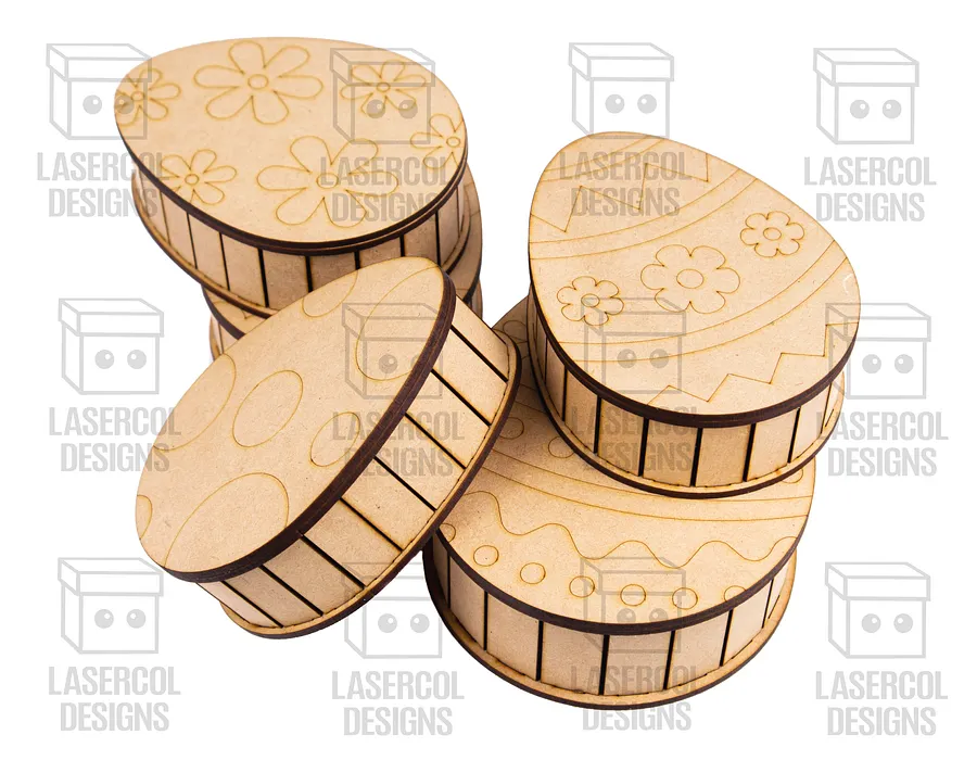 Easter Egg Gift Boxes (3 Sizes, 12 Styles) - Laser Cut Files product image (6)