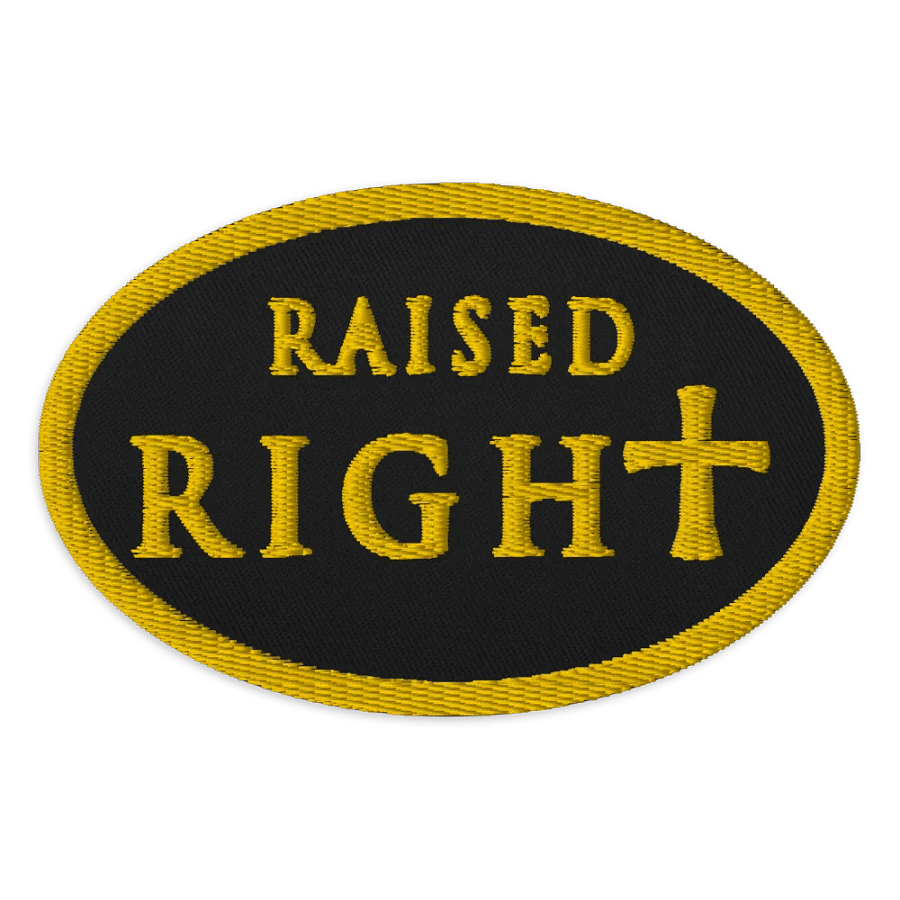 Raised Right Gold and Black Patch product image (1)