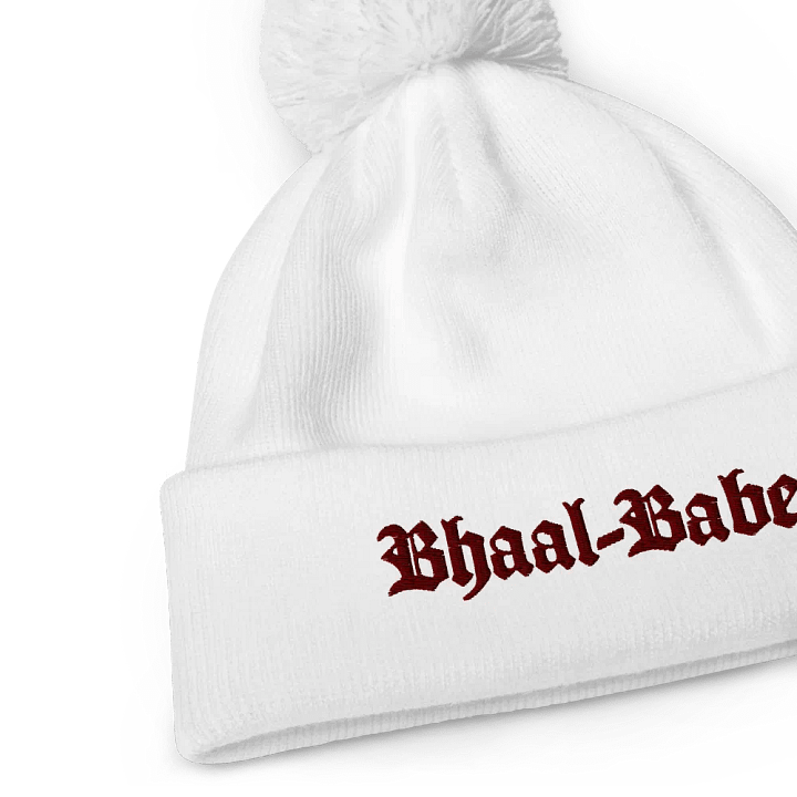Bhaal-Babe (Black or White) Pom-Pom Beanie product image (5)