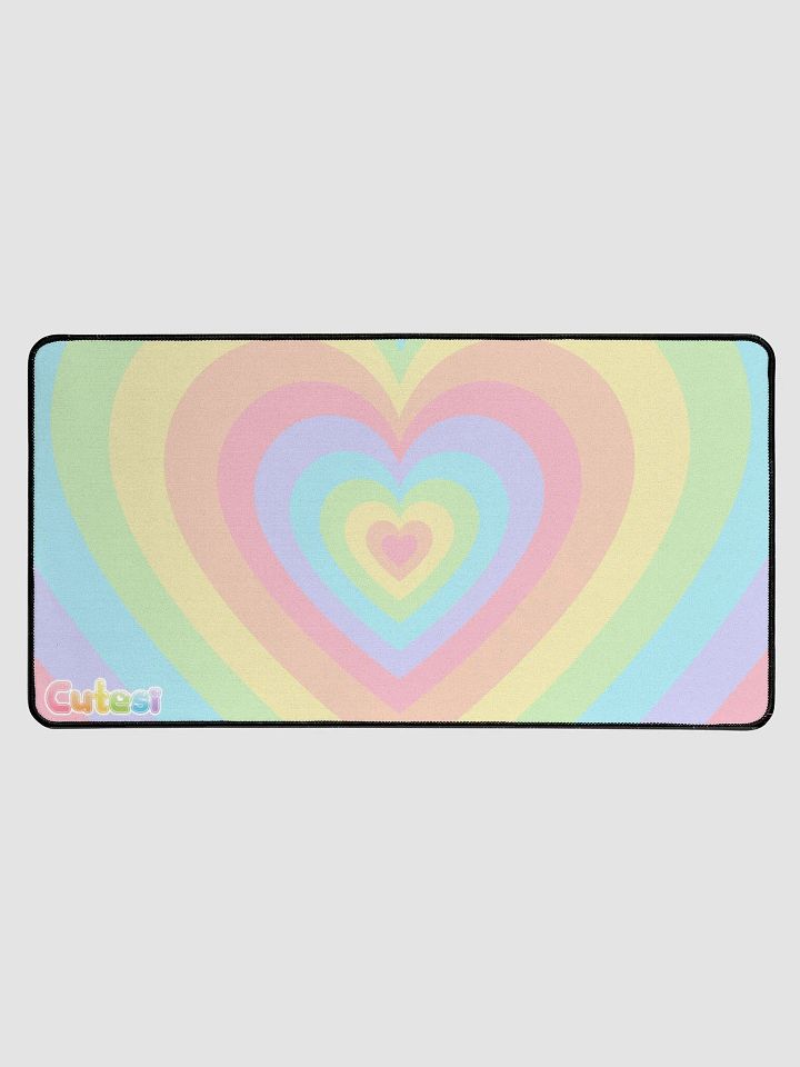 Cutesi Rainbow Heart Large Desk Mat product image (1)