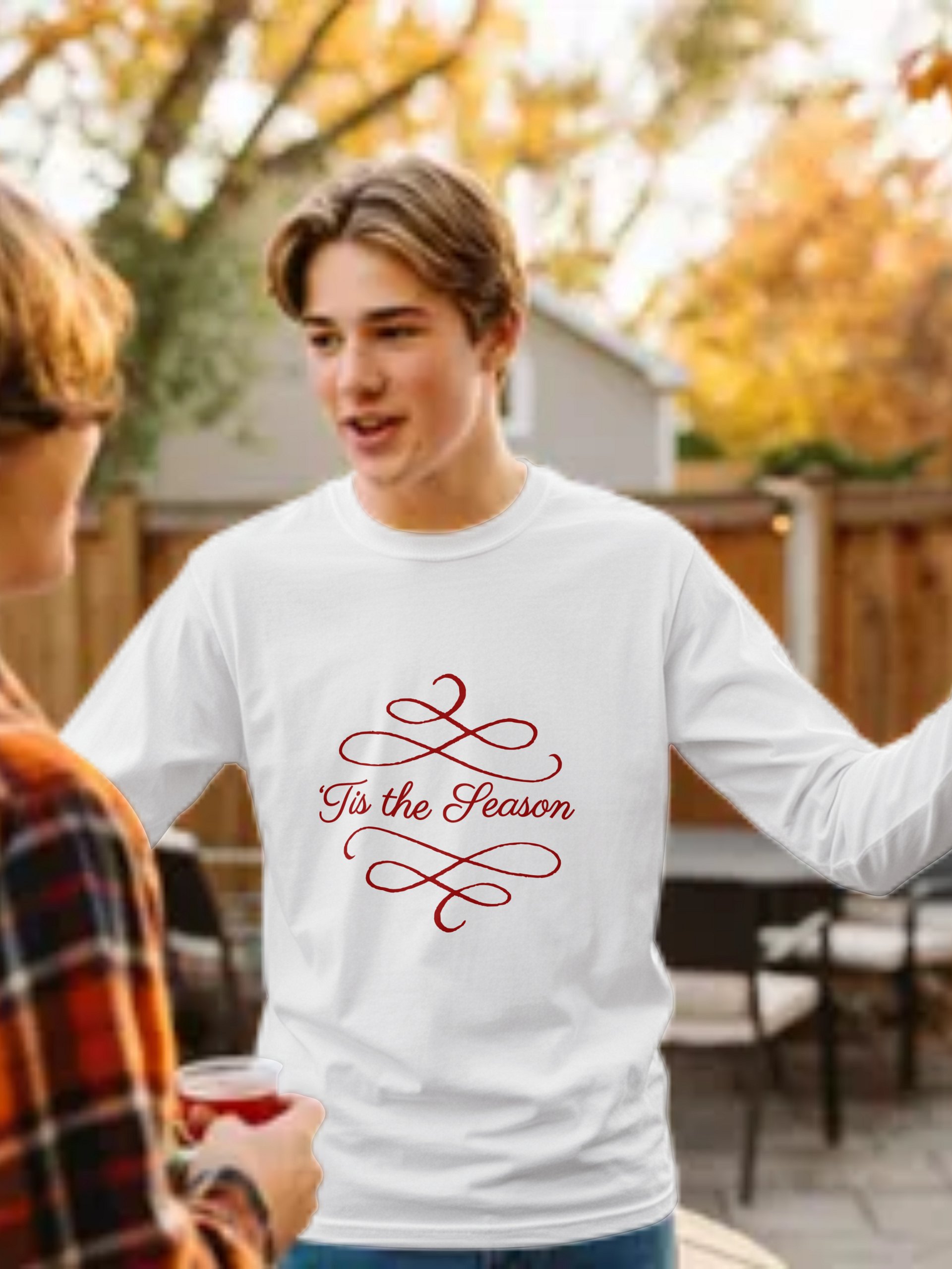 Festive Script Long Sleeve Tee product image (5)