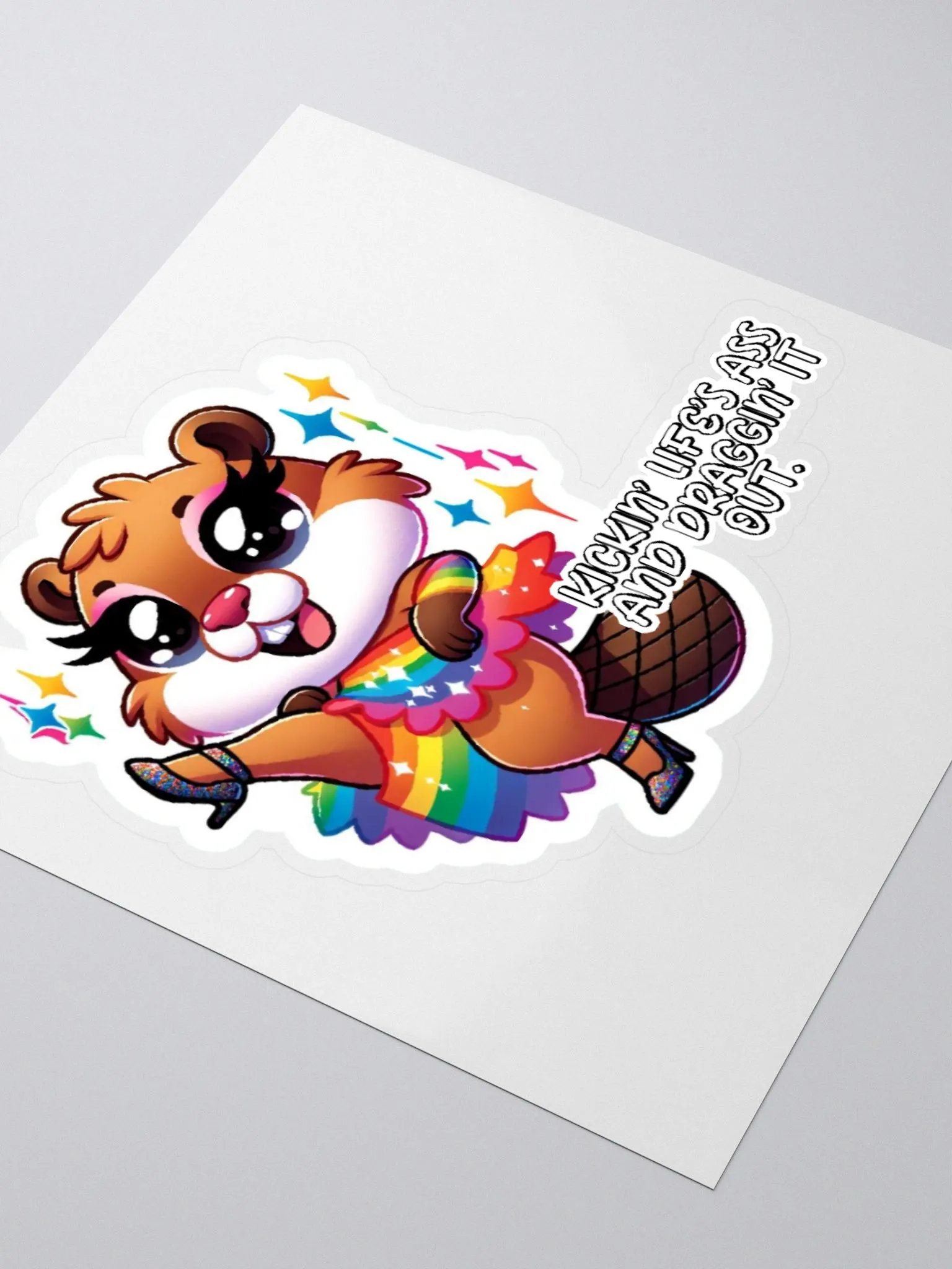 Drag Queen Moto Sticker-My Fabulous Self Sticker-LGBTQIA+ Sticker-Rainbow Sticker product image (7)
