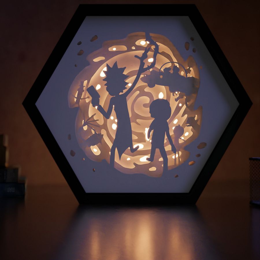 Rick and Morty Lightbox template 2 in 1 - PDF PNG SVG DXF + Video Tutorial product image (3)