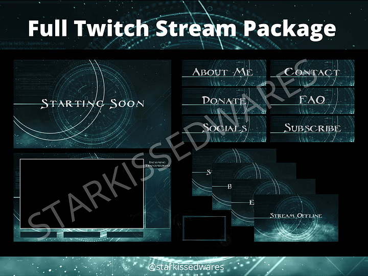 Celestial Galaxy Taken Awoken Destiny 2 Inspired Animated Twitch Overlay Streamer Package product image (1)