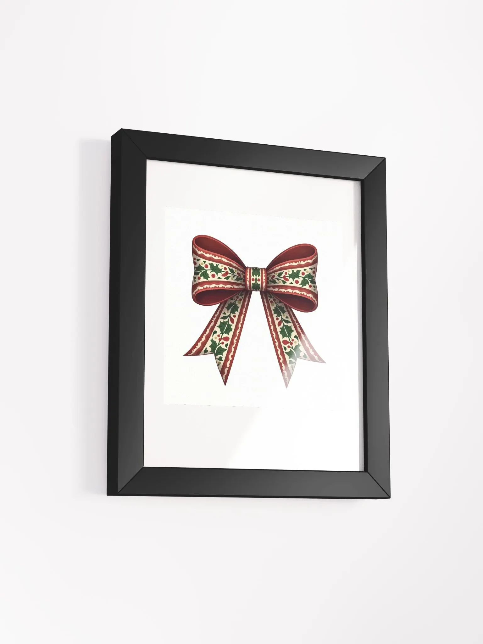 Festive Holly Decorative Bow Poster product image (25)
