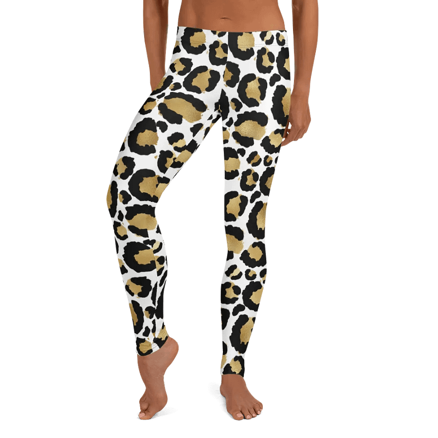 Black and Gold Leopard Overlay Print Leggings – Stylish, Bold & Luxuriously Comfortable product image (9)
