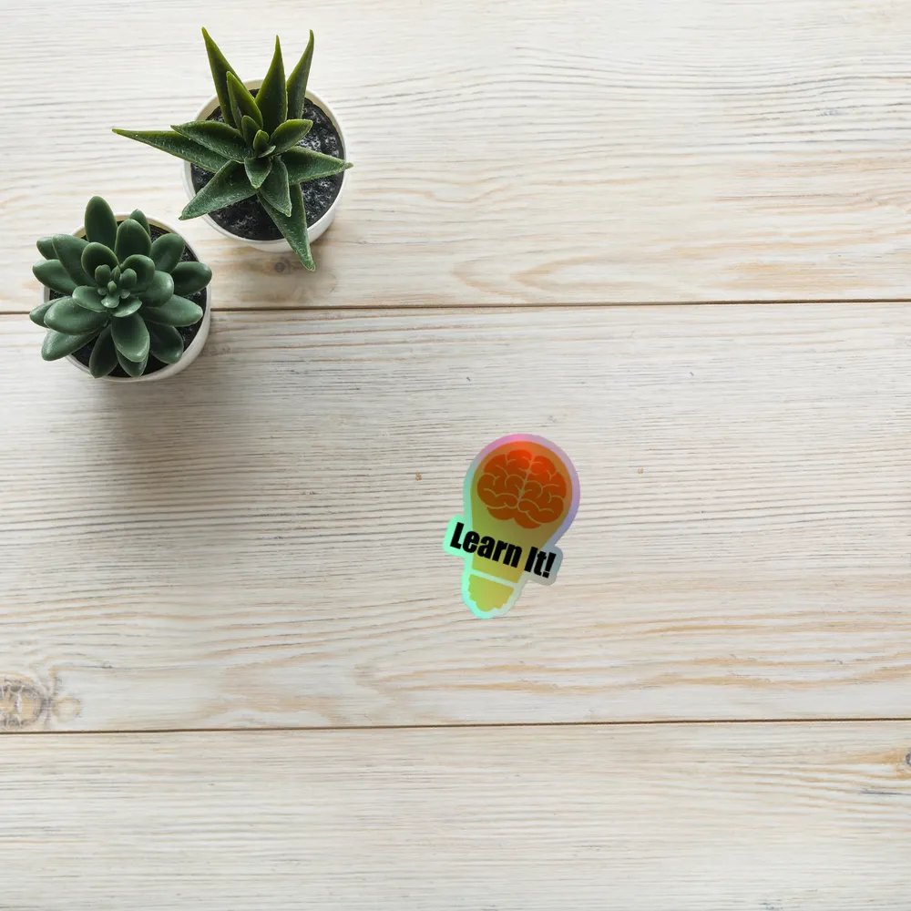 Kiss-Cut Holographic Stickers - Black Letters product image (8)