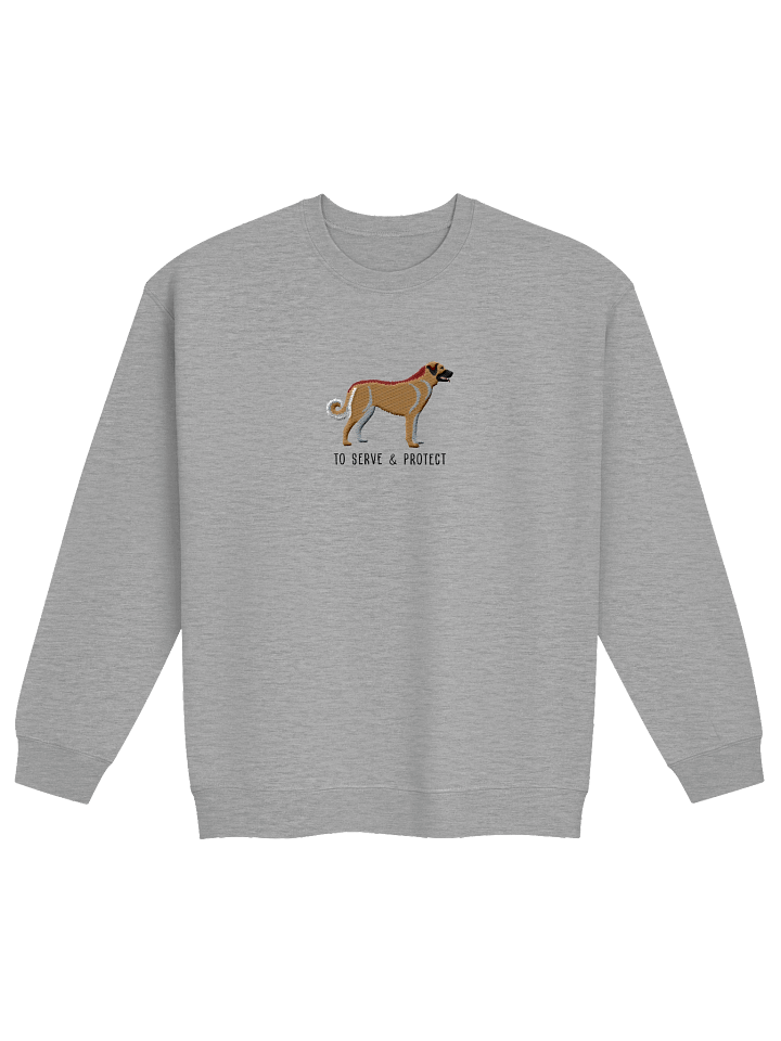 To Serve and Protect Sweatshirt (Embroidered) of an Anatolian Shepherd(Tan) product image (17)