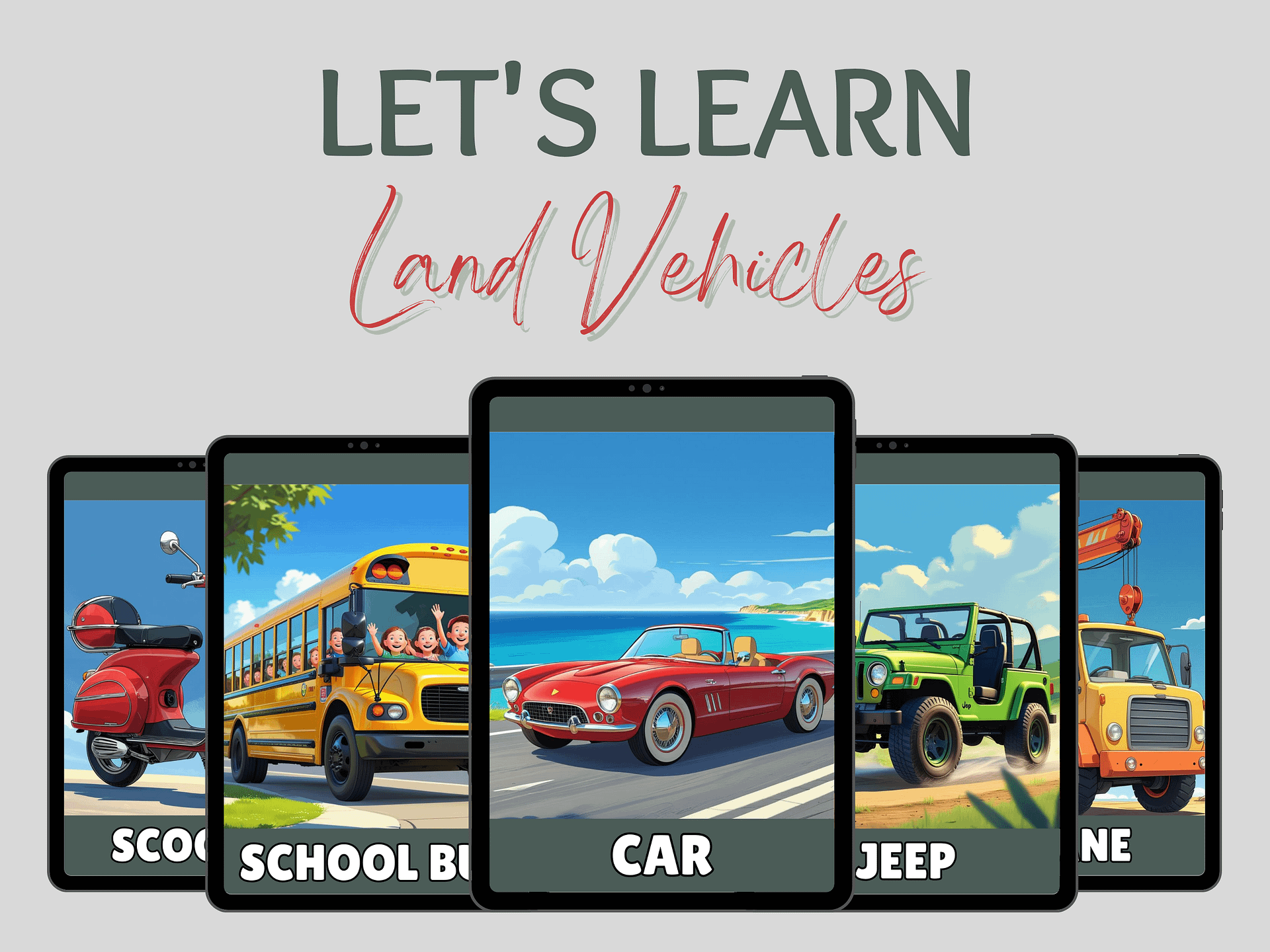 Land Vehicles Flashcards product image (2)