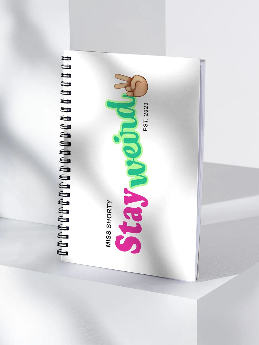 Stay Weird with a Peace Sign Spiral Notebook product image (4)