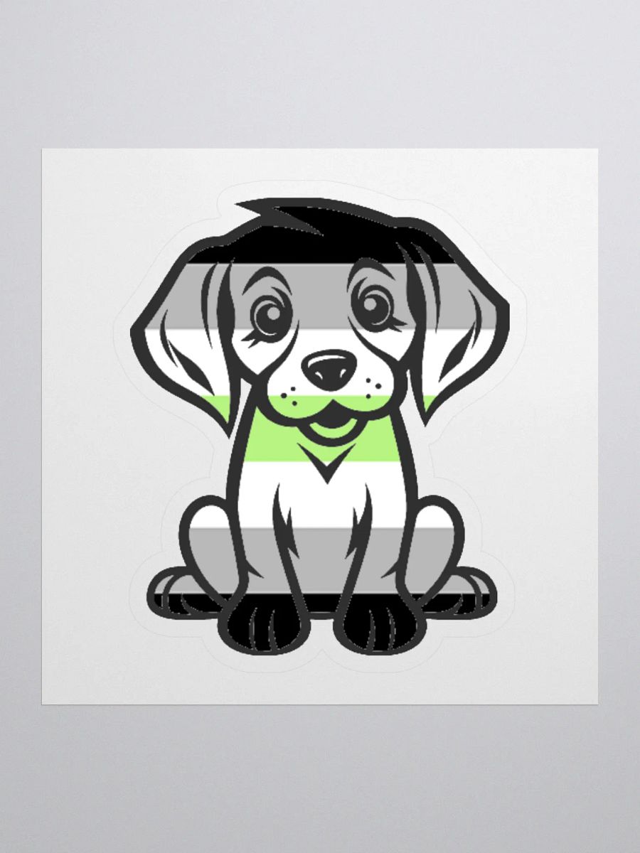 Agender Pride Puppy Sticker product image (1)