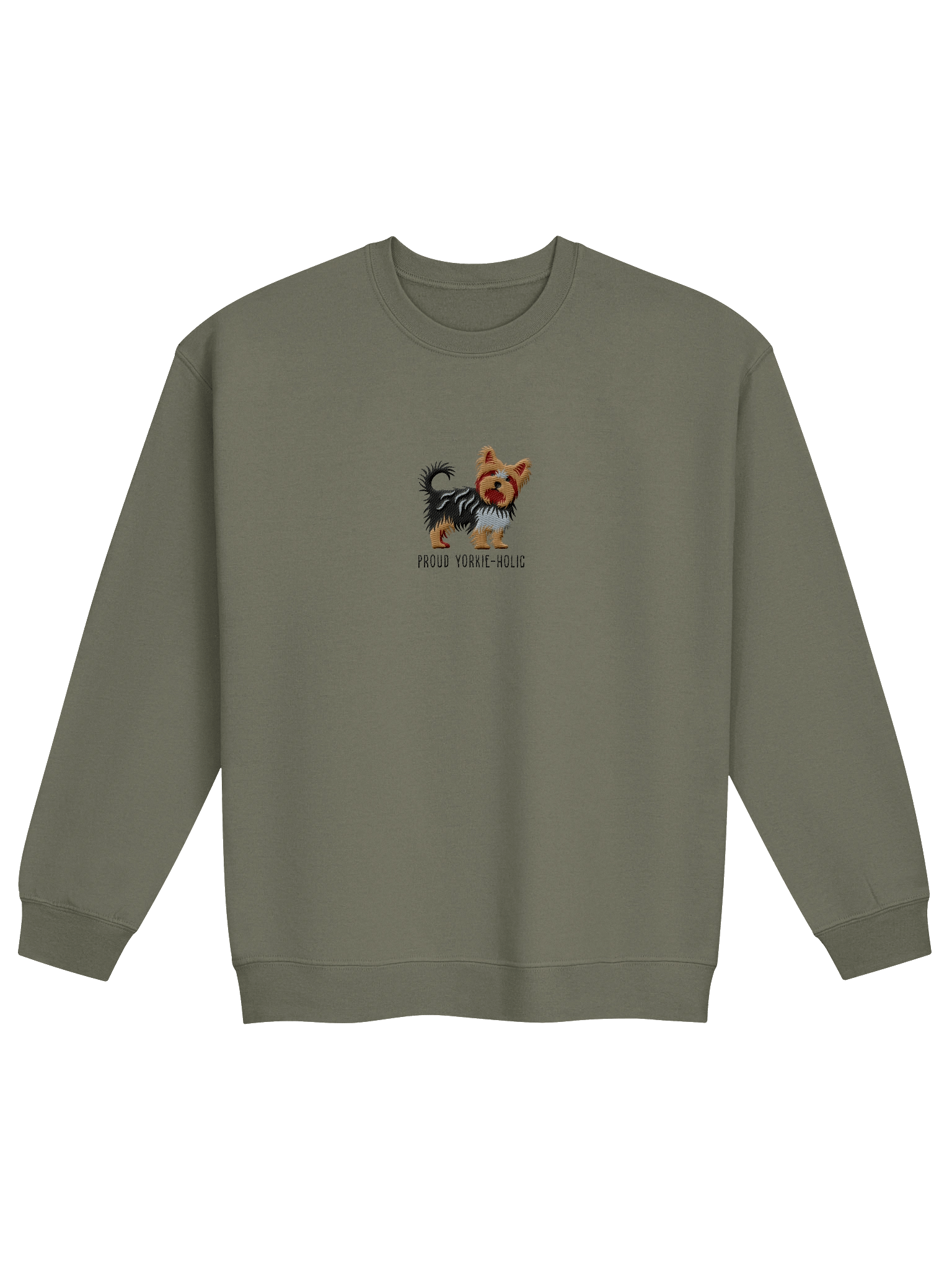 Proud Yorkie-Holic Sweatshirt (Embroidered) of a Yorkshire Terrier(2) product image (5)