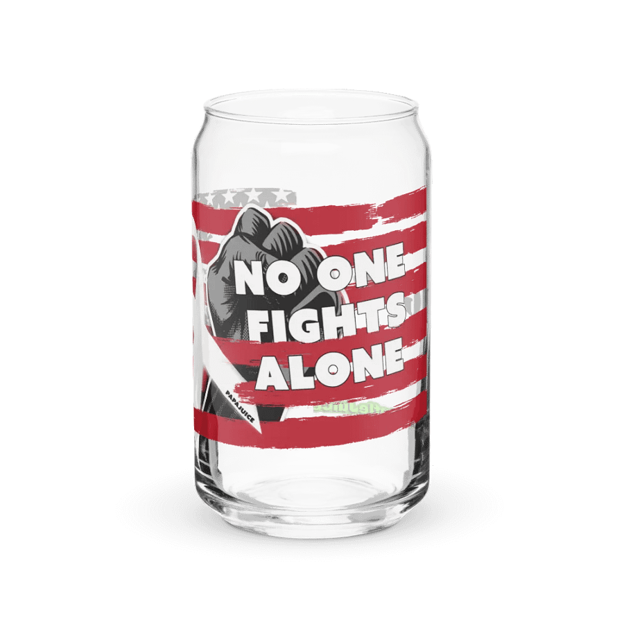 Glass Cup - No One Fights Alone product image (1)