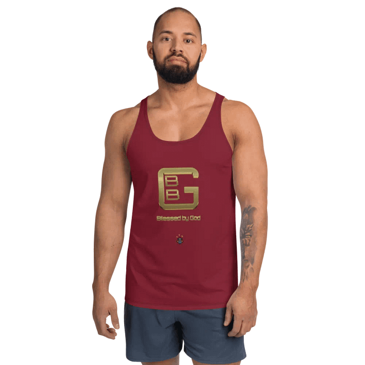 Burgundy BBG Designer Logo Tank-top product image (1)