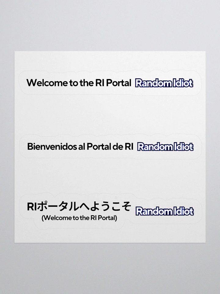 Random Idiot Tagline Cut Stickers (Multiple) product image (3)