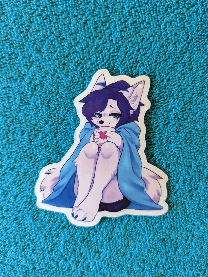 Teatime Fox - Clear sticker product image (1)