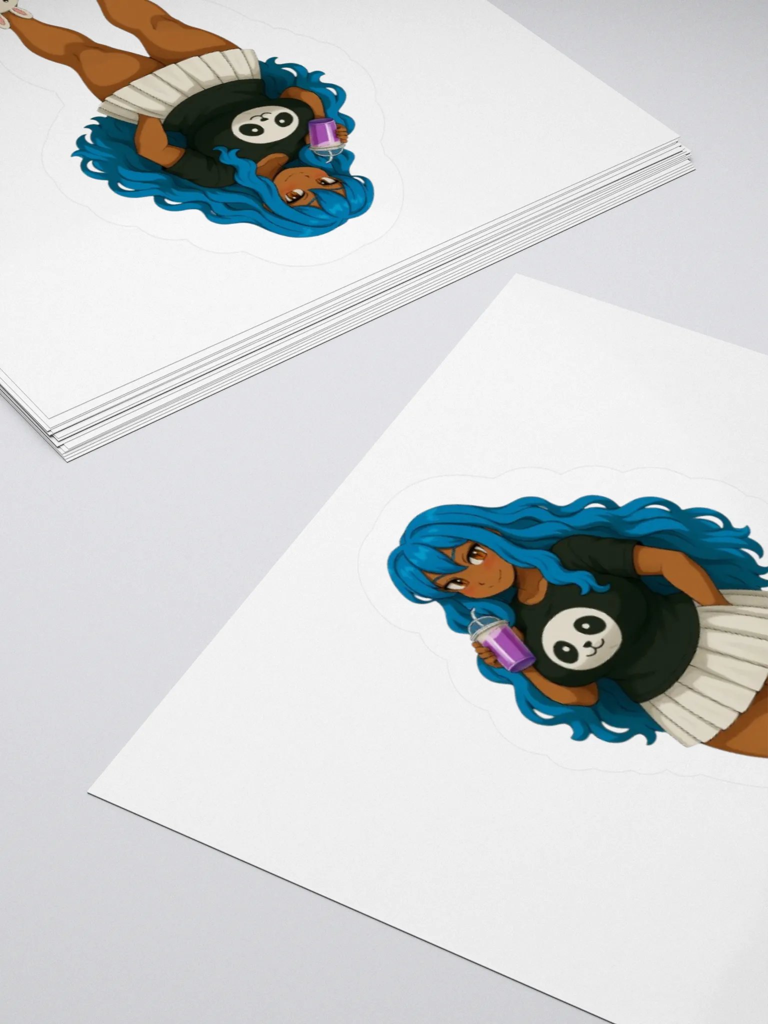 Blue-Haired Panda Delight Sticker product image (4)