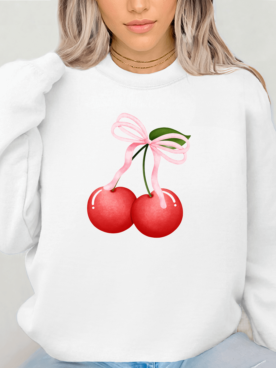 Cherries with Coquette Bow Sweatshirt product image (1)