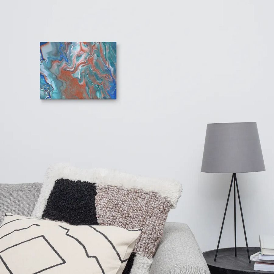 Metallic Orange Fluid Acrylic Canvas product image (11)