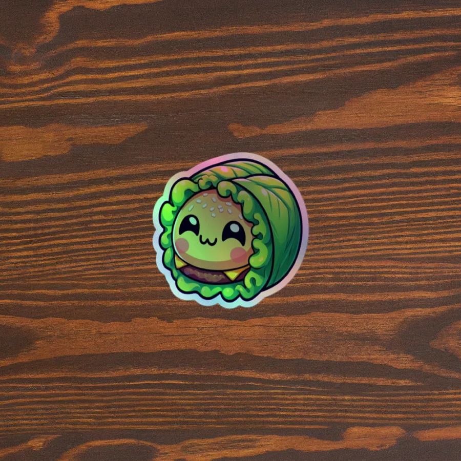 Lettuce Burger Cutie Holographic Sticker Sheet product image (5)