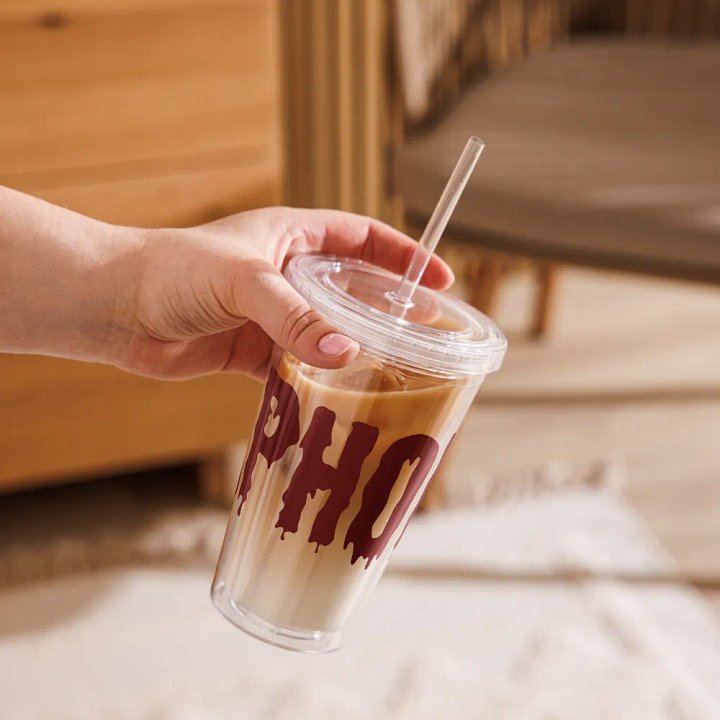Xaphora Drip Clear Acrylic Cup w/ Straw product image (1)