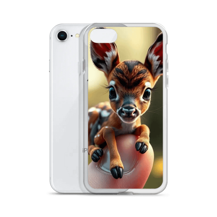 Miniature Fawn on a Finger iPhone Clear Case product image (51)