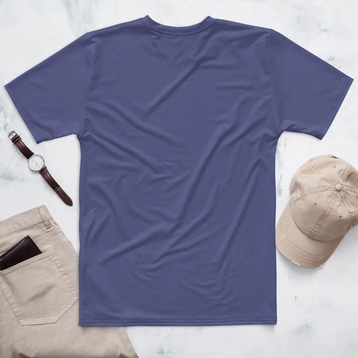 Plain Dark Purple Soft Summer Men's Crewneck Polyester Heavyweight Premium T-Shirt by Treasure Pie product image (2)