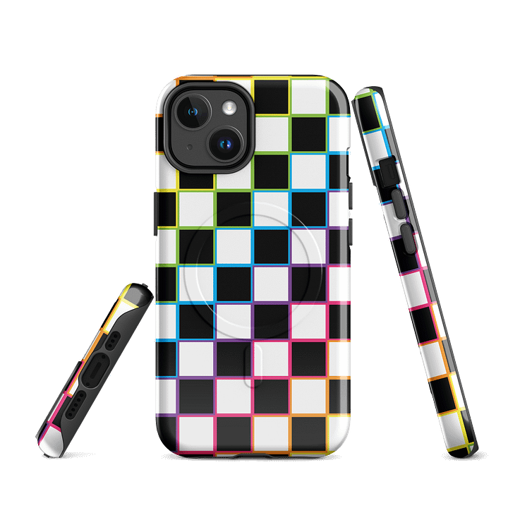 Rainbow Checkered iPhone Case product image (1)
