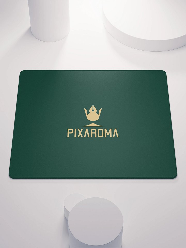 Pixaroma Gold Logo Gaming Mouse Pad (Green Edition) product image (2)