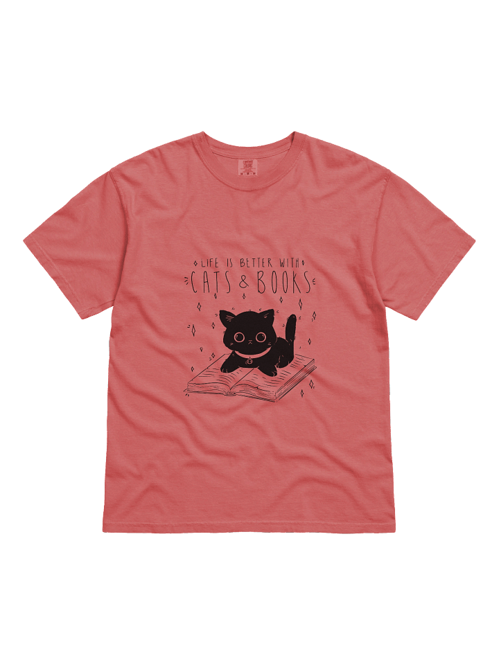 Cats and Books Dyed T-Shirt product image (6)