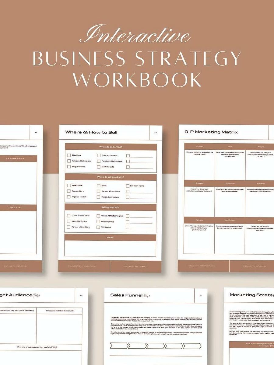 Interactive Business Strategy Workbook product image (2)