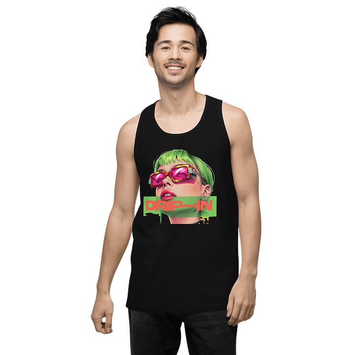 Vibrant Green Hair Unisex Tank Top-DRIP-IN product image (2)