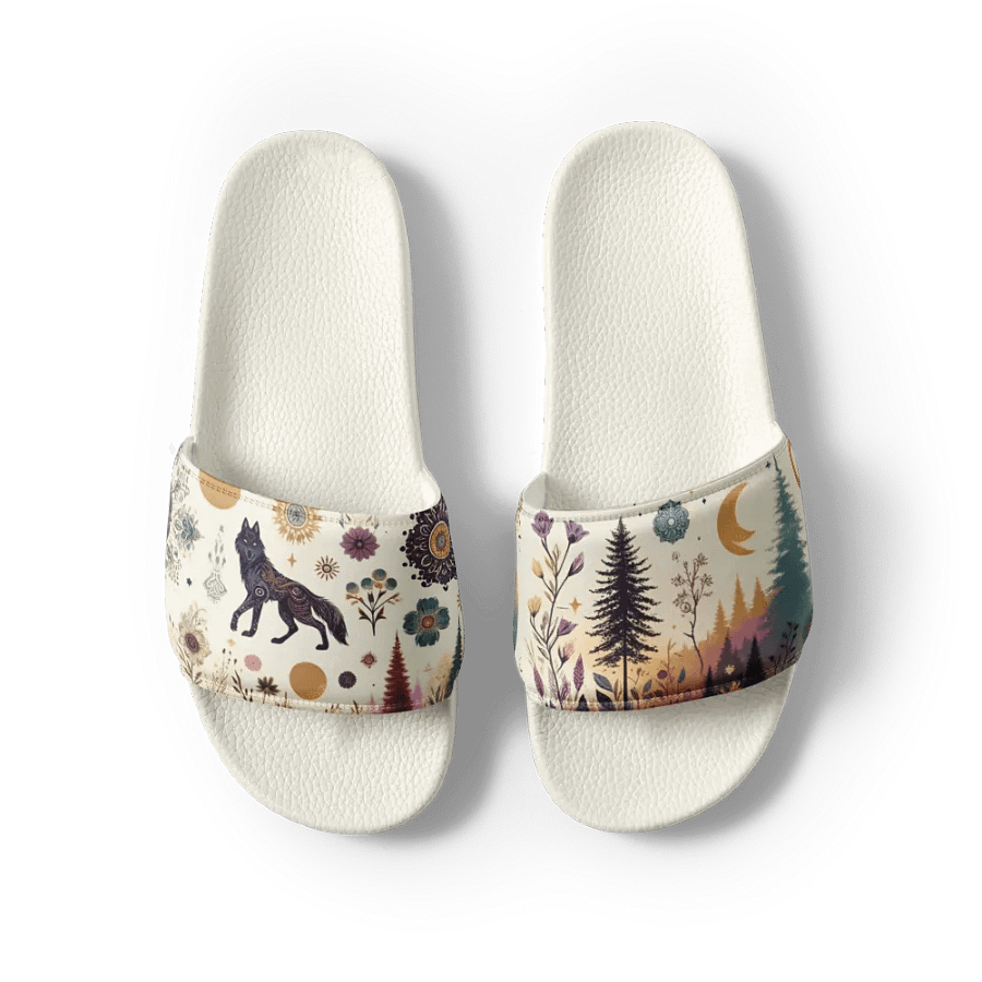 Mystic Forest Wolf Slide Sandals product image (5)