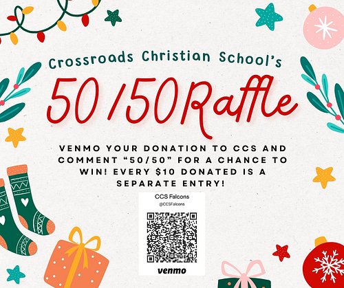 Want to participate in our raffle but you live too far away? 

Have we got the solution for you! 

Introducing the CCS 50/50 ...