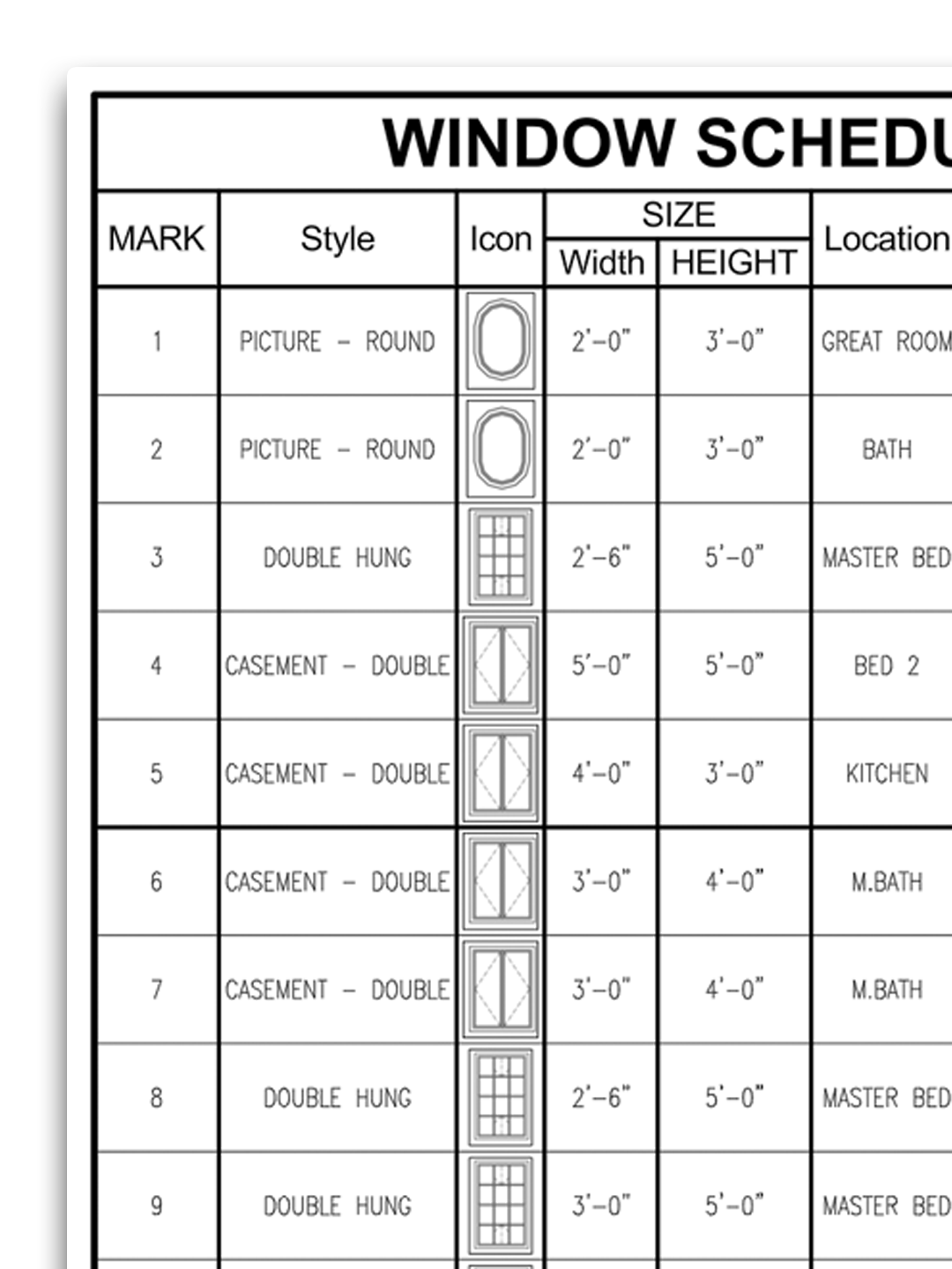 ACA Window & Door (Schedule Icons) product image (2)