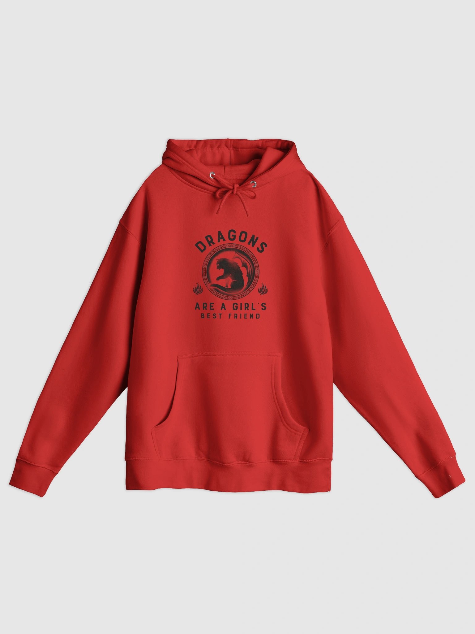 Dragons Are A Girl's Best Friend Dragon Cat Girl Woman Friendship Hoodie product image (7)