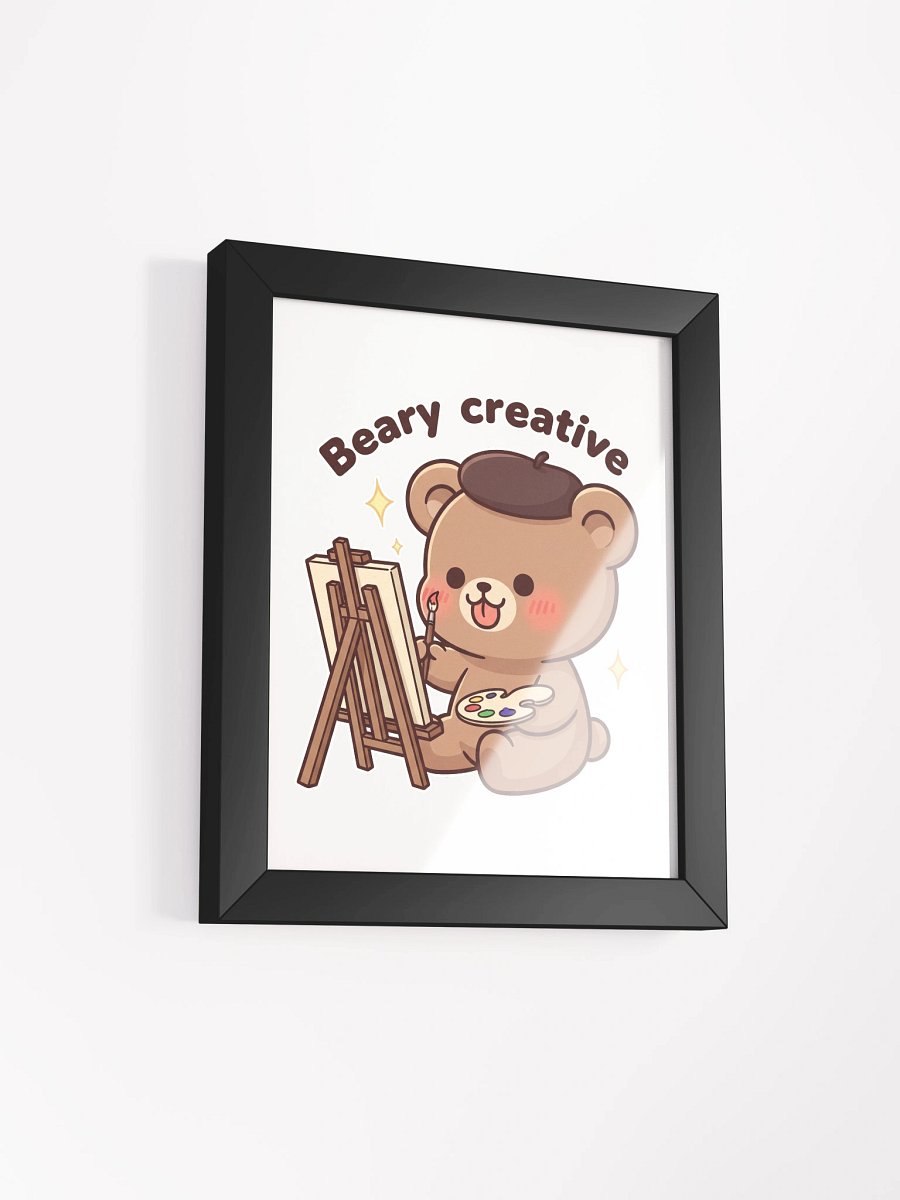 Bear in Artist Mode Framed High-Quality Matte Poster product image (2)