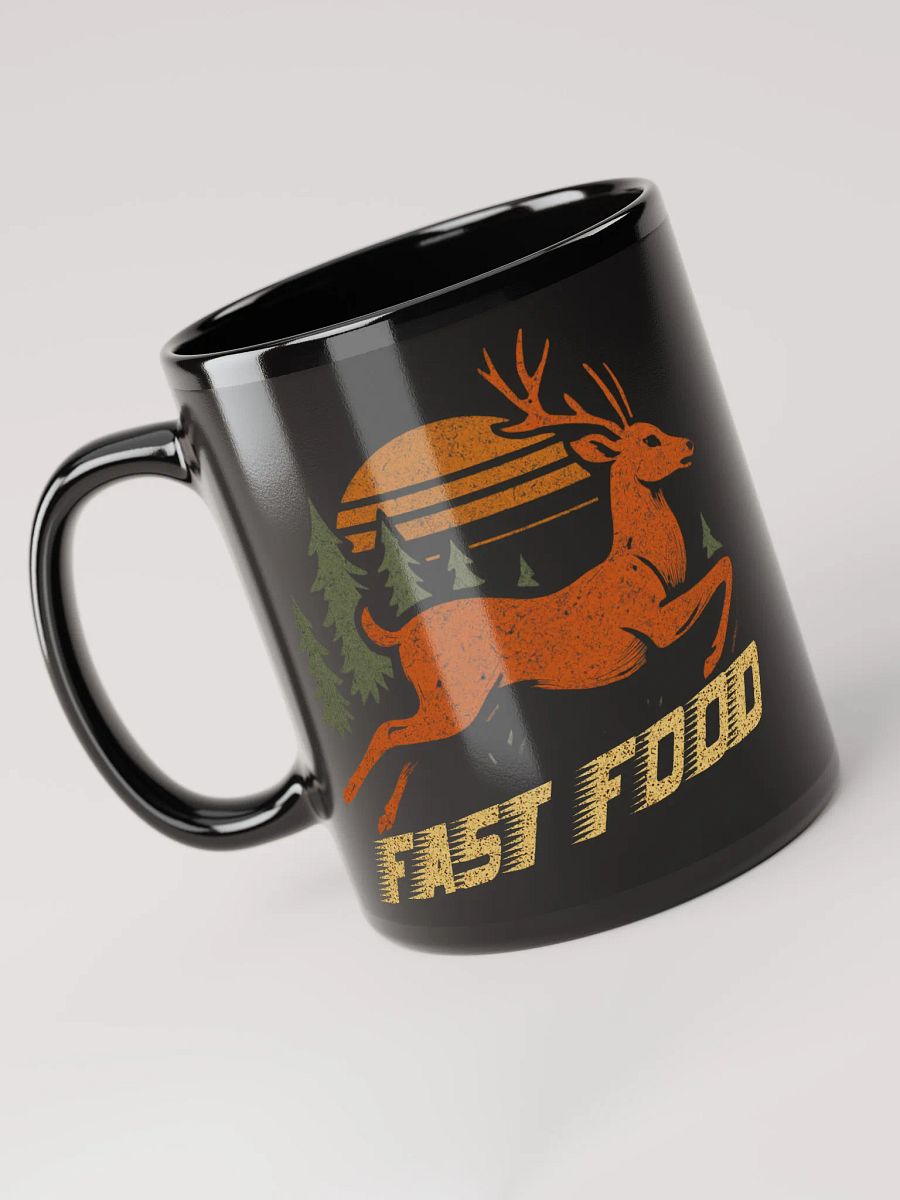 Fast Food Mug – Funny Hunting Coffee Cup with Vintage Deer product image (5)