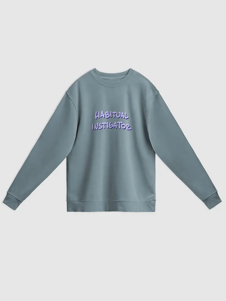 HABITUAL INSTIGATOR (lilac shadow design) printed pigment crewneck product image (21)