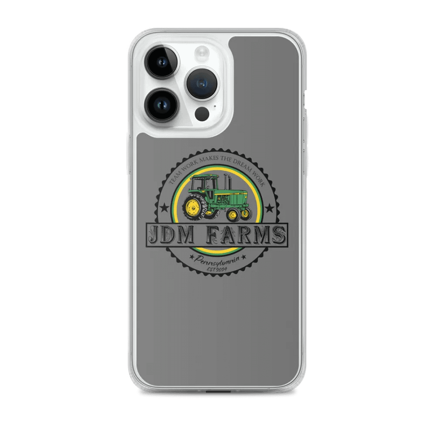 JDM Farms Tractor Emblem Clear iPhone Case product image (2)