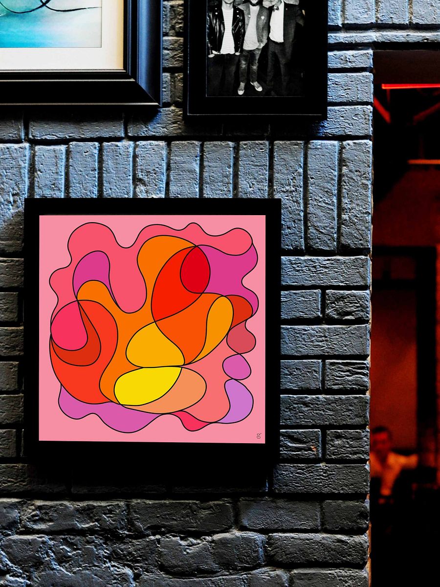 Vibrant Canvas Art: Abstract Color Explosion - Abstract Square No. 5 product image (7)