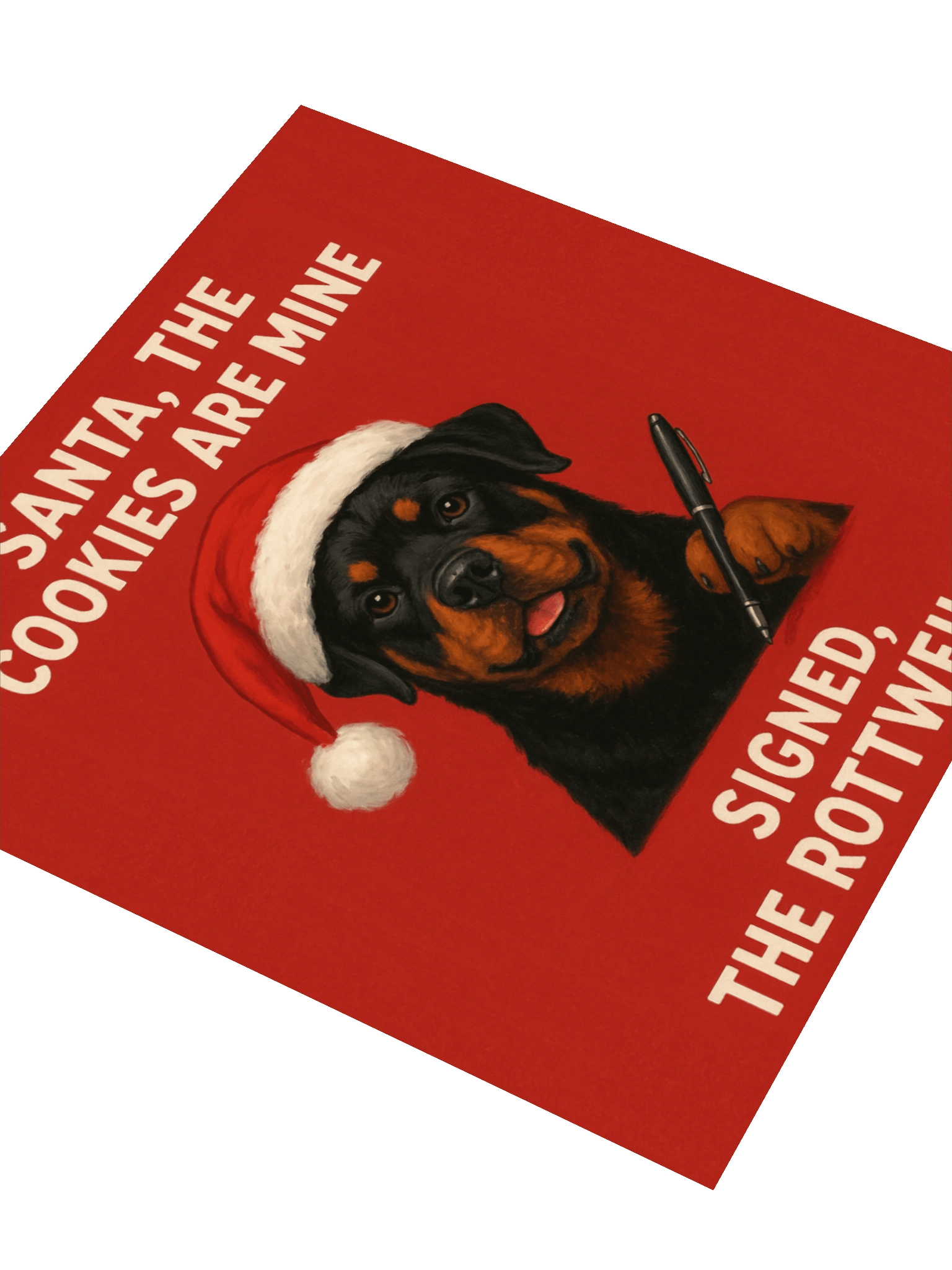 Santa Rottweiler Kiss Cut Stickers product image (7)