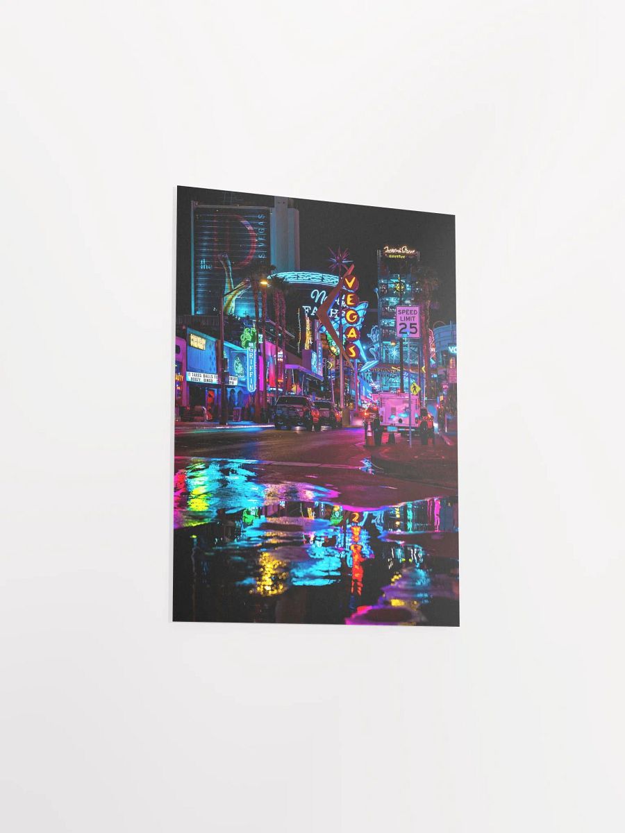 Neon night city: Las Vegas (synthwave/vaporwave/retrowave/cyberpunk) — aesthetic poster product image (8)