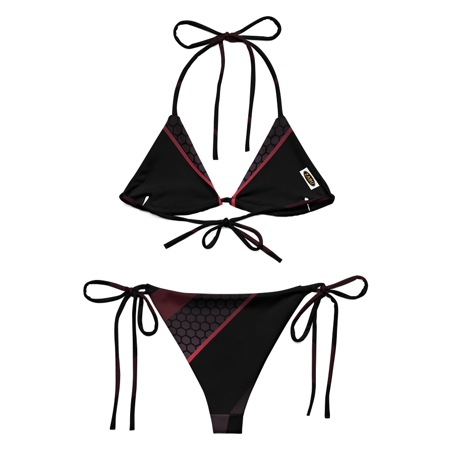 Futuristic Red Line Symmetry Bikini Set product image (1)