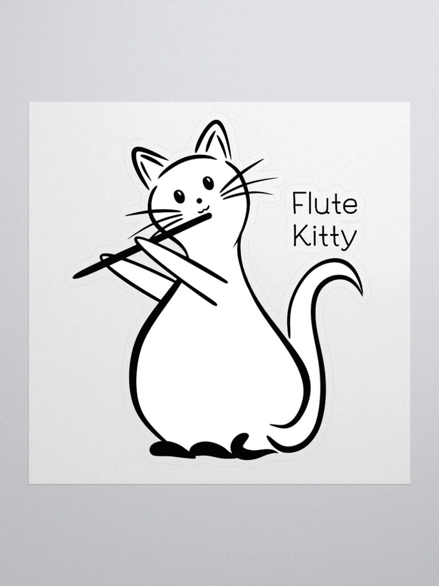 Whimsical Kiss Cut Flute Kitty Sticker product image (1)