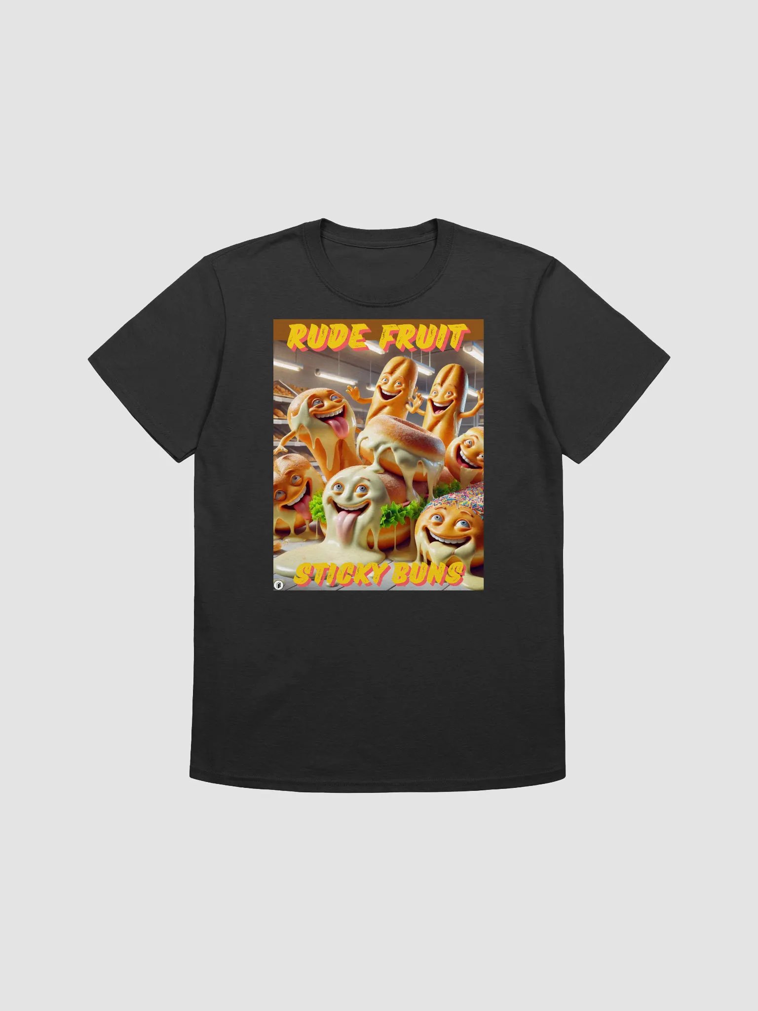 Rude Fruit Sticky Buns T-Shirt for Men Women product image (2)