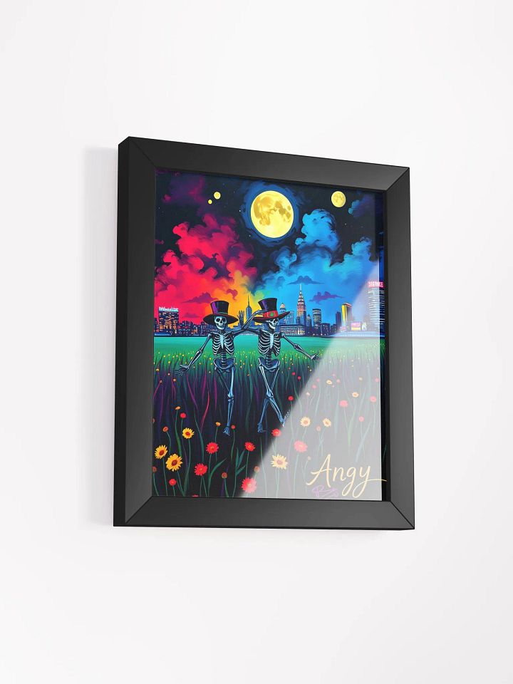 Grateful dead skeletons on mushrooms: Framed Matte Print product image (11)