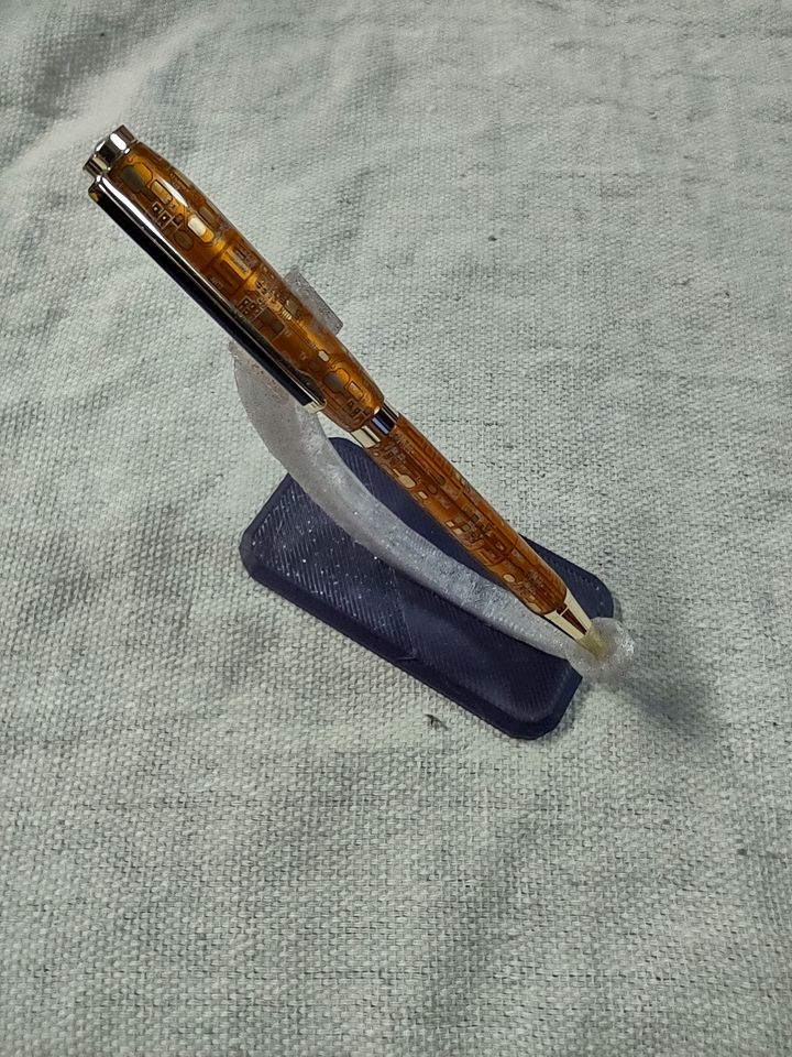 Golden Circuitry Slimline Pen with Gold Accents - RBSLCIR003 product image (1)