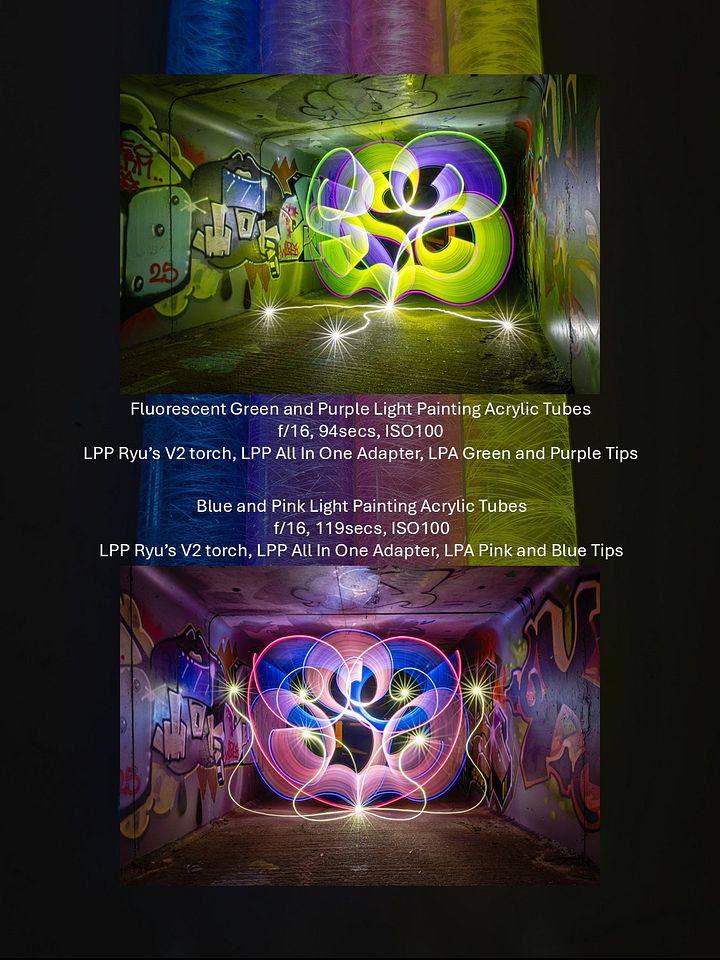 Light Painting Acrylic Tubes | 50cm Neon 4 Tube Kit product image (2)